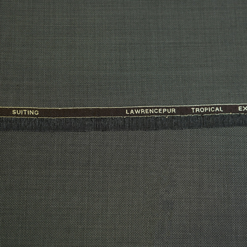 Grey Bird Eye Textured Wool Blend, Tropical Exclusive Suiting Fabric