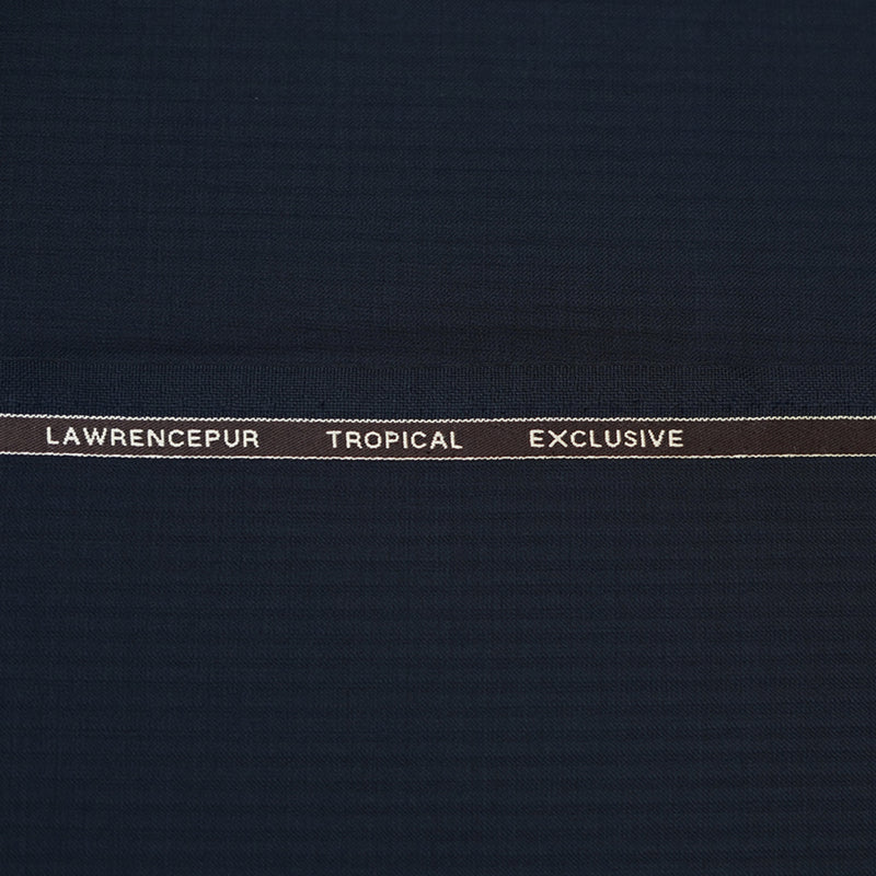 Premium Wool Fabric, Navy Blue Self Stripes, Wool Blend